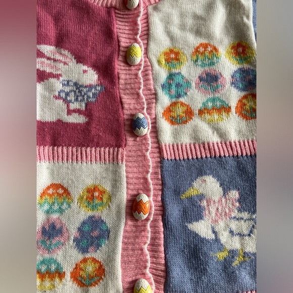 Vintage‎ button up Easter sweater size 6x - Picture 2 of 2